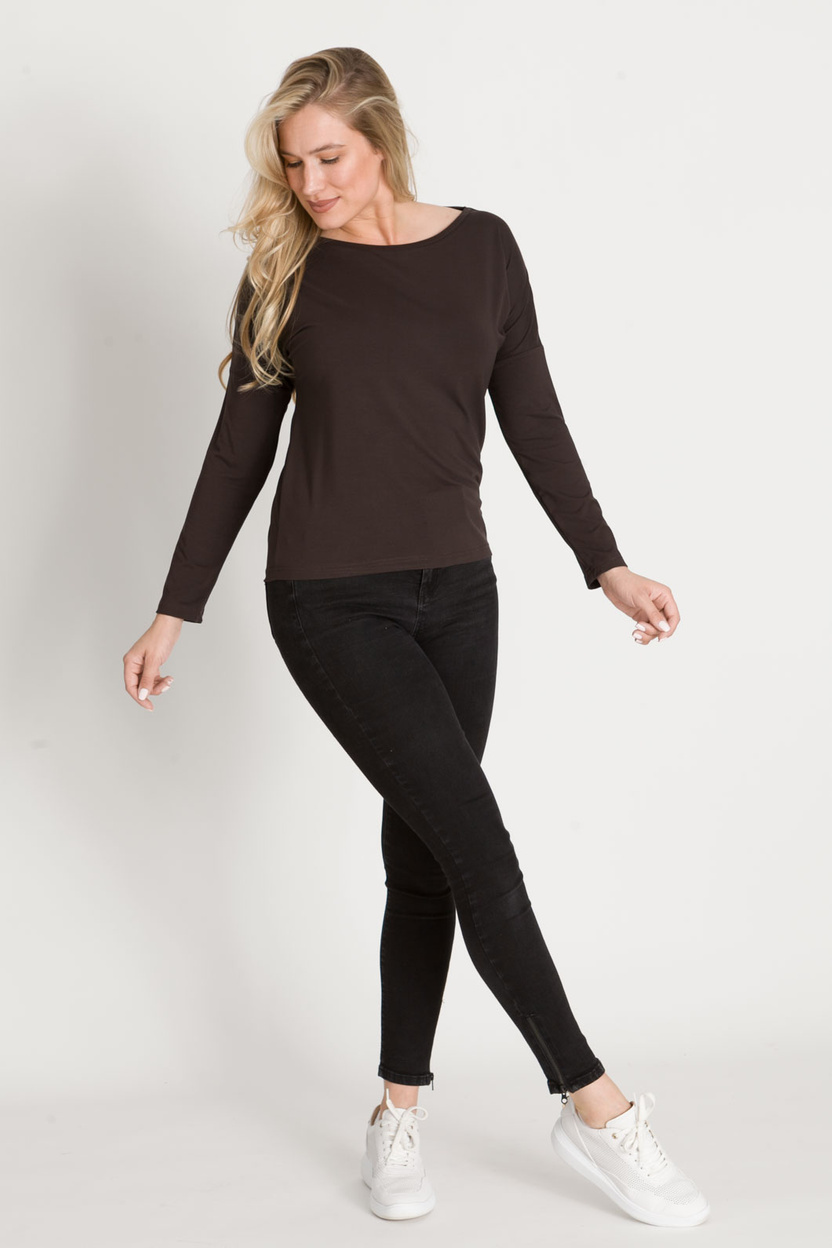 Bluzka BRIGITTE wiskoza czekolada -20%