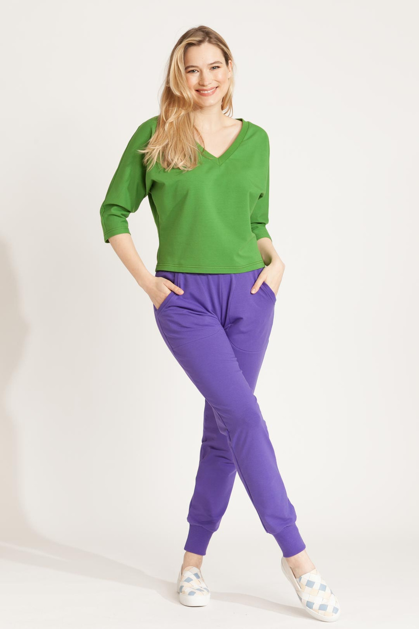 Bluzka MARENO V-neck green -30%