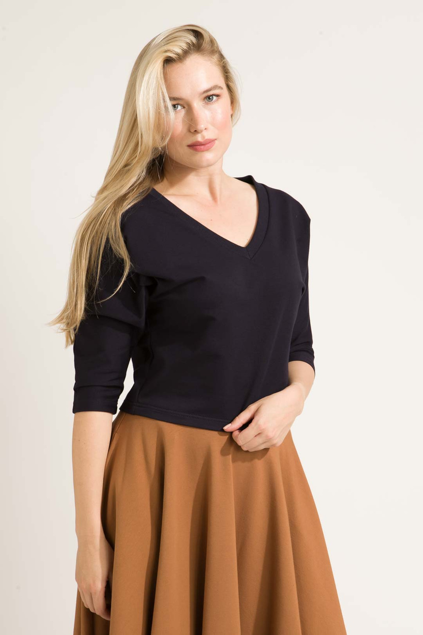 Bluzka MARENO V-neck navy -25%