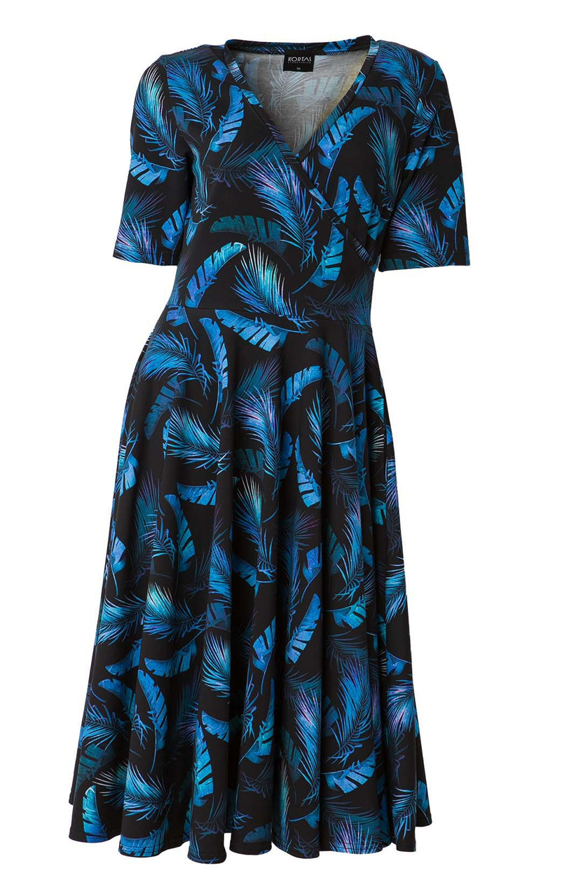 Sukienka AURA MIDI print pióra -30%