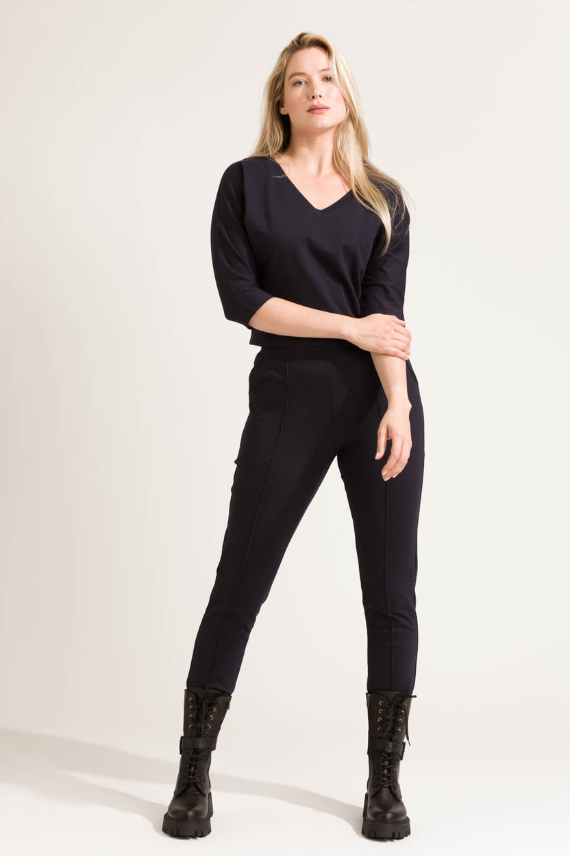 Bluzka MARENO V-neck navy -25%