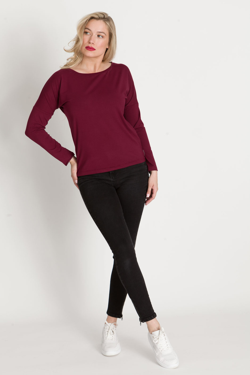 Bluzka BRIGITTE wiskoza burgund -30%
