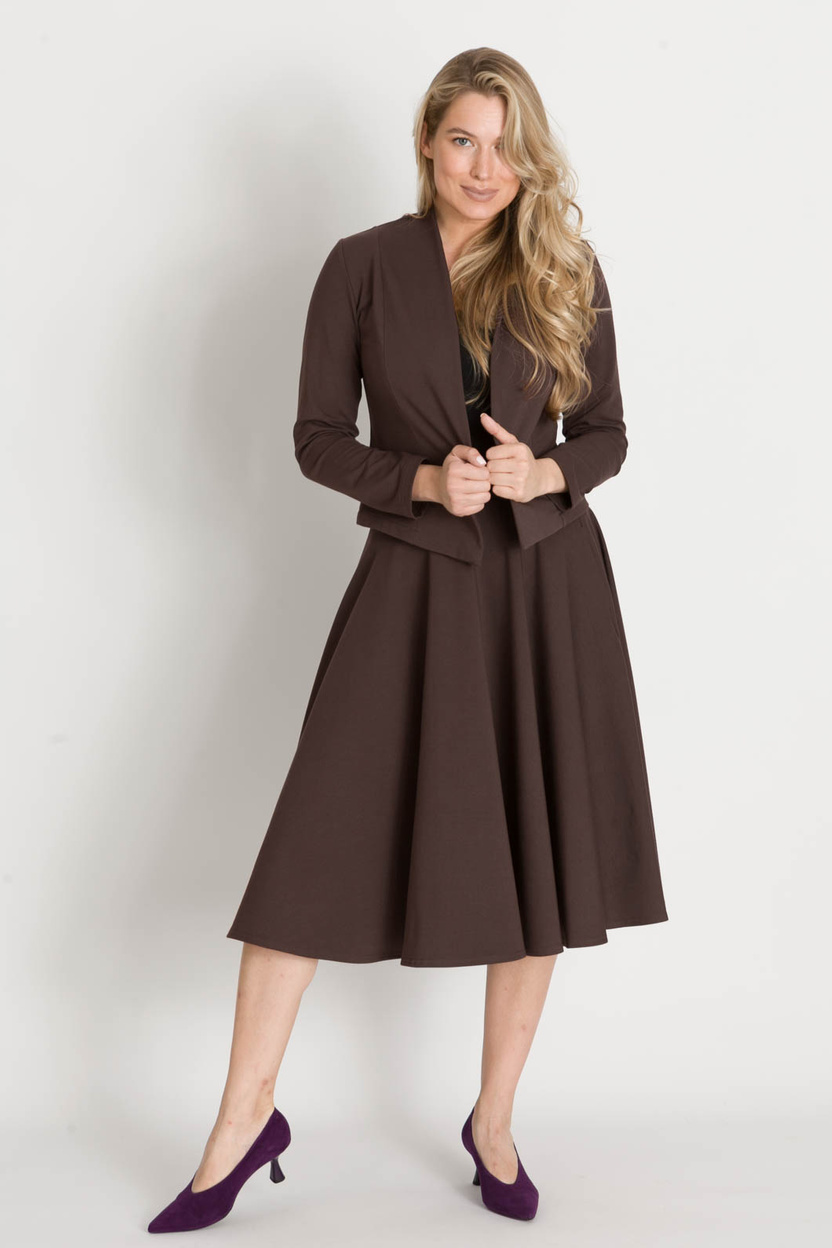 Spódnica ARLES midi czekolada -20%