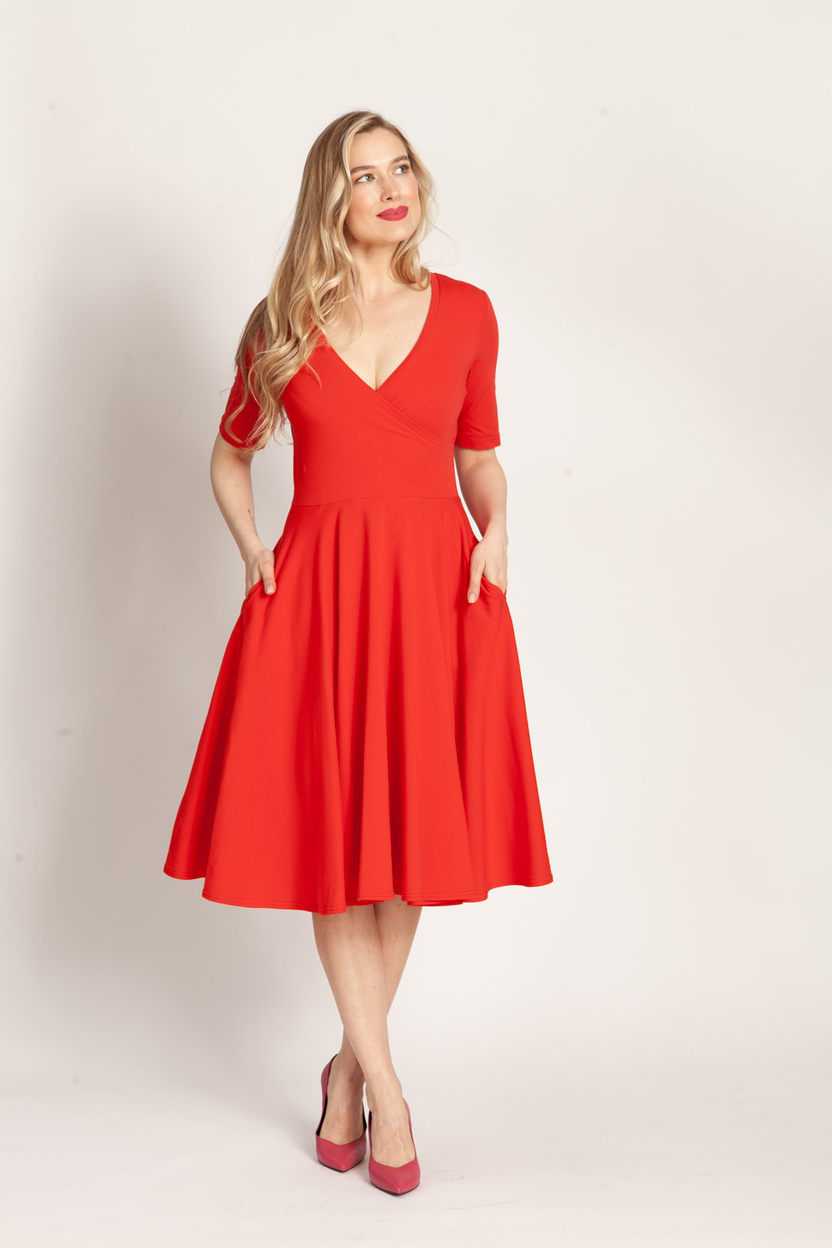 Sukienka AURA MIDI red -15%