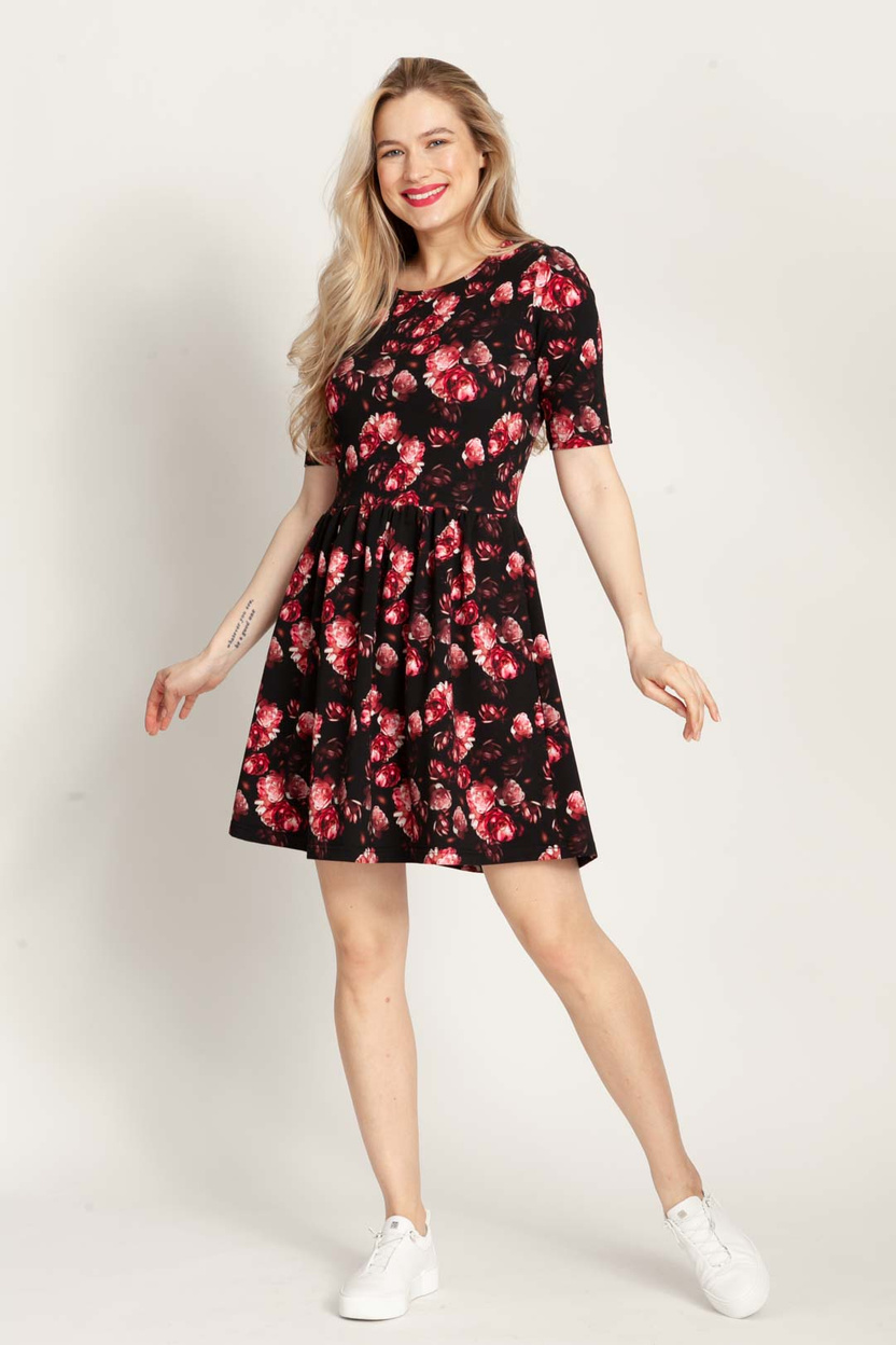 Sukienka SALMA MINI print piwonie