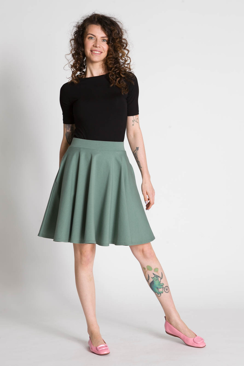 Spódnica ARLES mini szałwia -20%