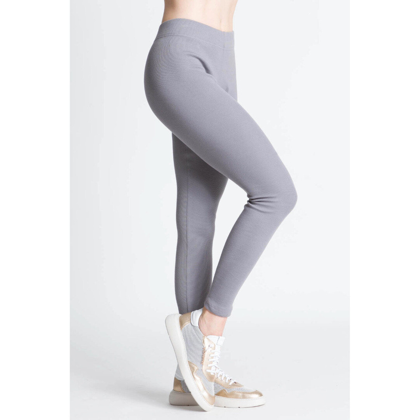 Legginsy SAN stalowe z prążkowanej dzianiany -15%