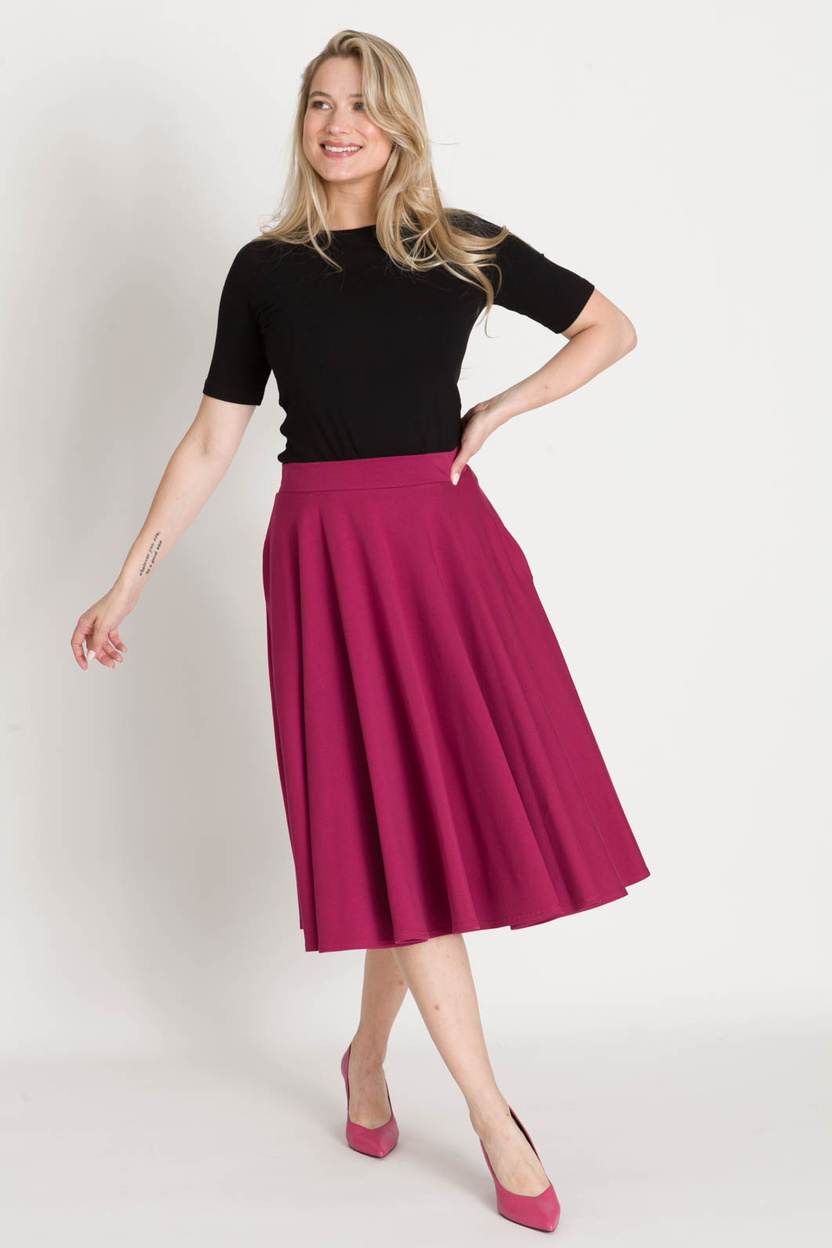 Spódnica ARLES midi wiśnia -20%