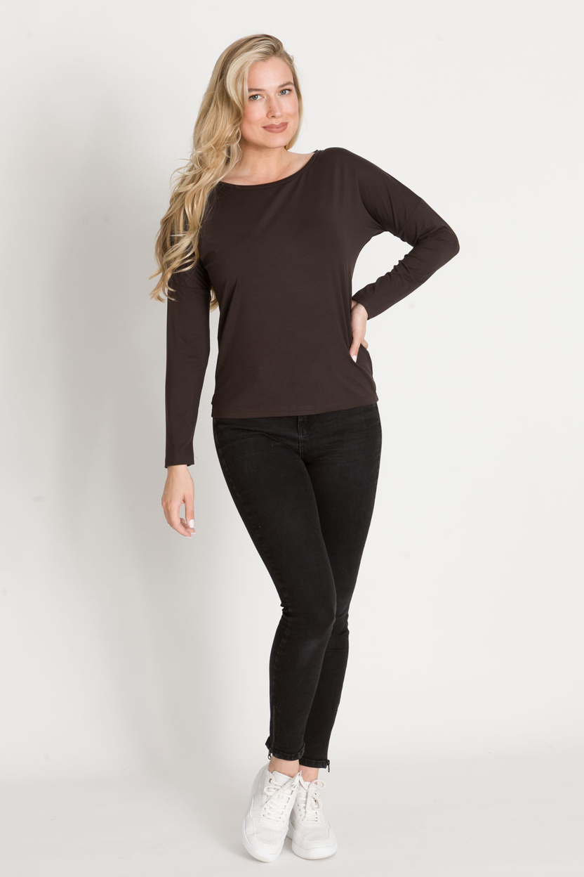 Bluzka BRIGITTE wiskoza czekolada -20%