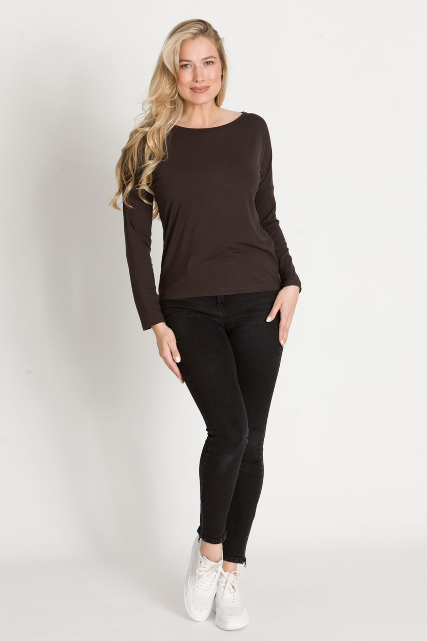 Bluzka BRIGITTE wiskoza czekolada -20%