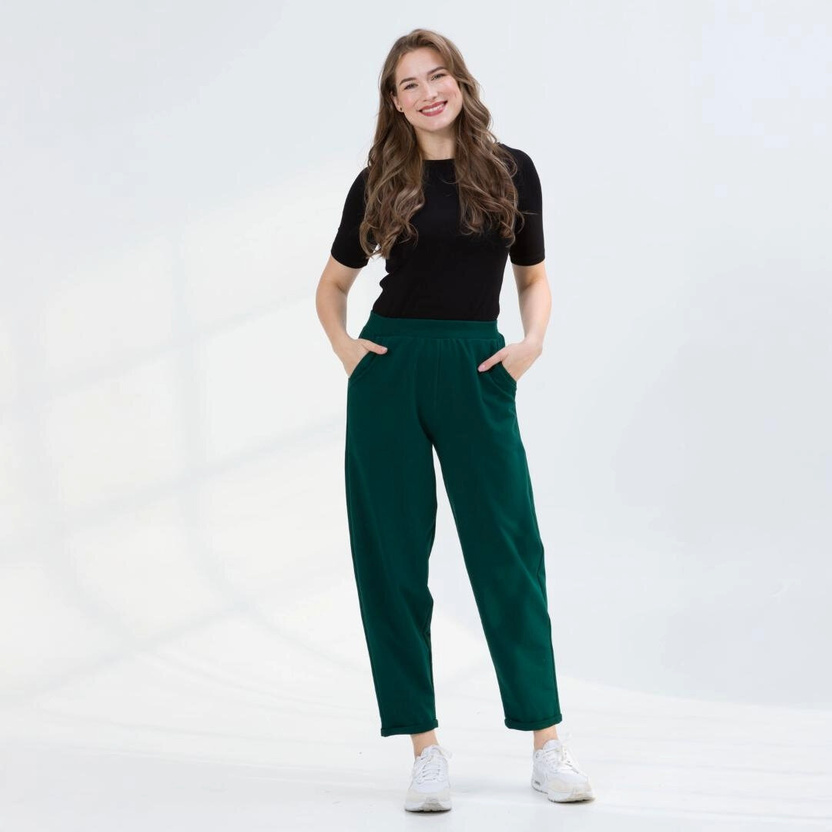 Spodnie CARRIE zieleń butelkowa -20%