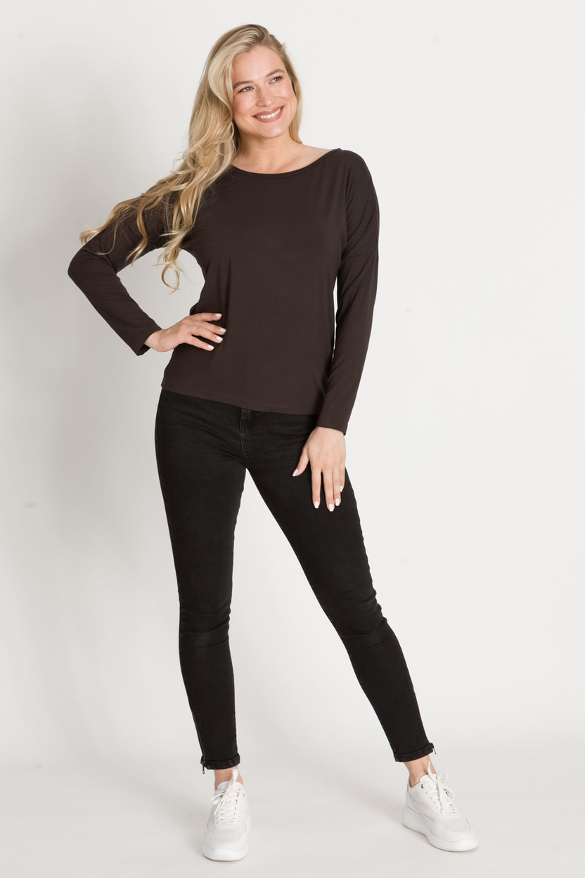Bluzka BRIGITTE wiskoza czekolada -20%