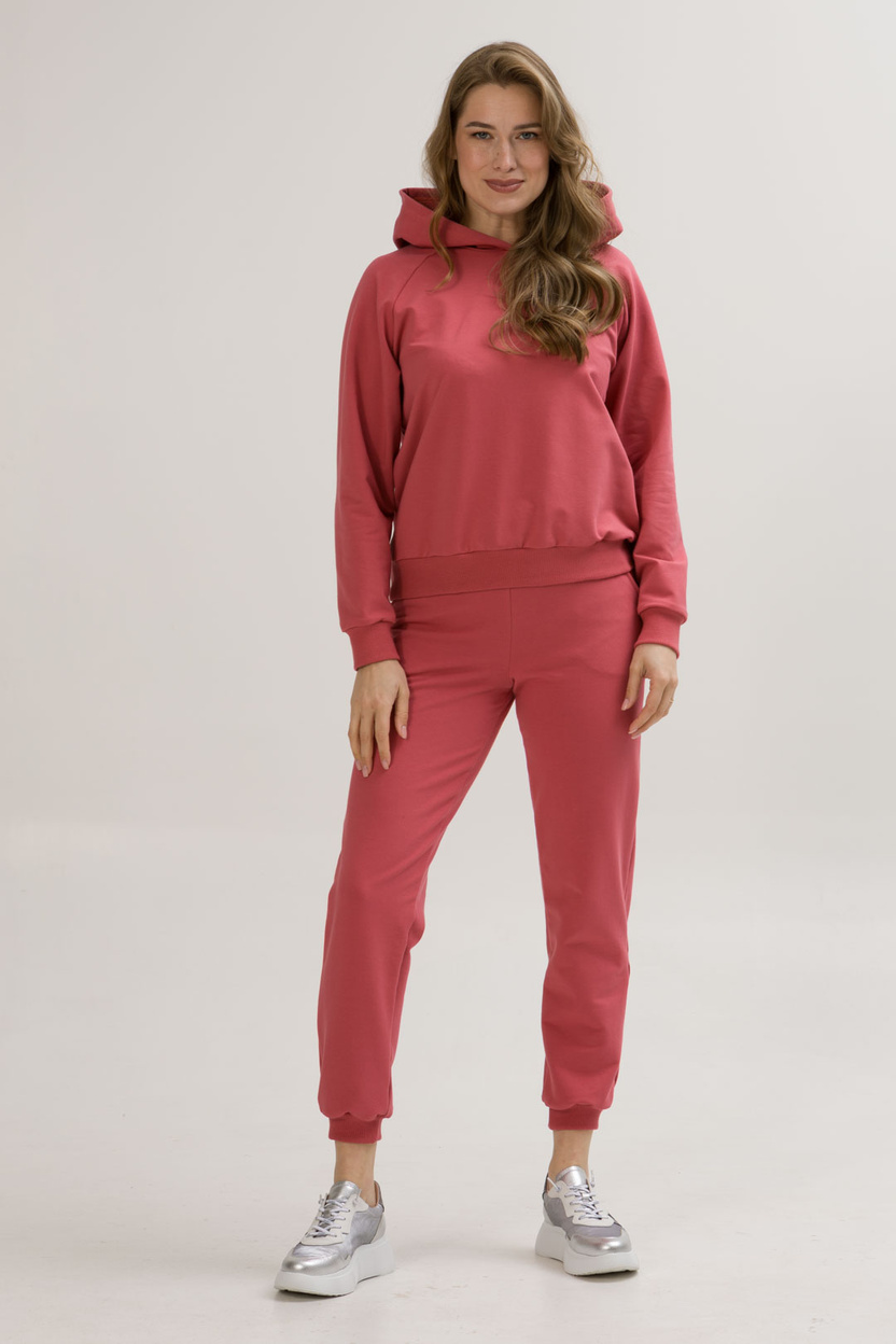 Bluza z kapturem INES koralowa czerwień