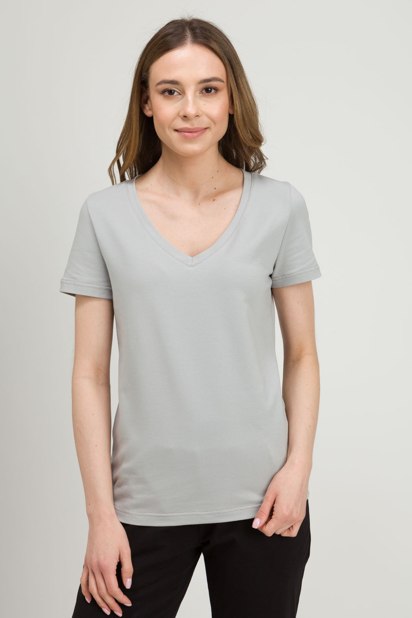 Bluzka Boni V-neck popiel -40%