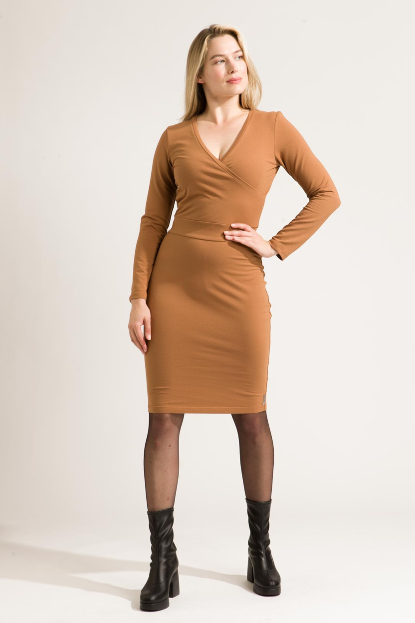 Sukienka PERLA camel -40%