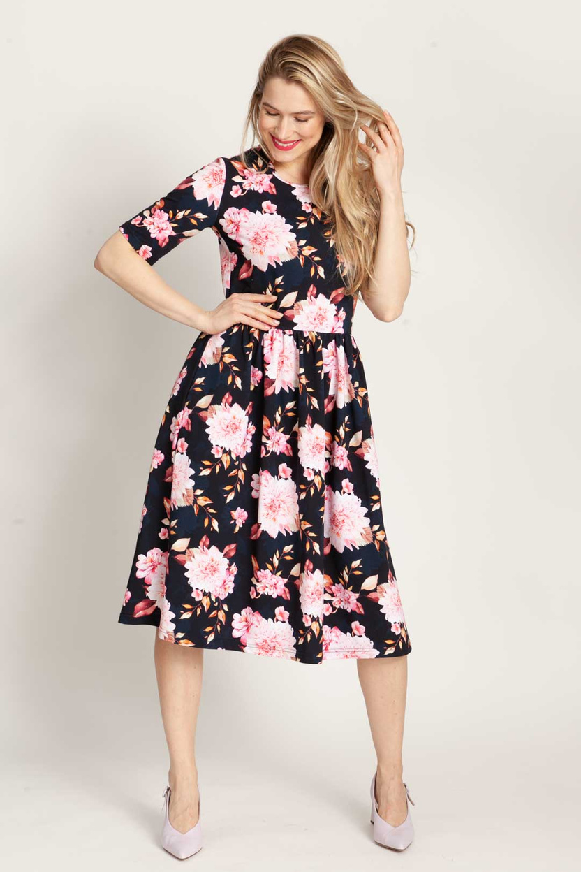 Sukienka SALMA MIDI print dalie -30%