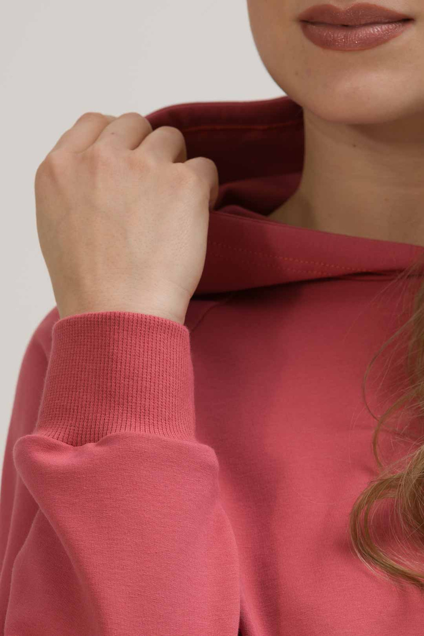 Bluza z kapturem INES koralowa czerwień
