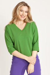 Bluzka MARENO V-neck green -30%