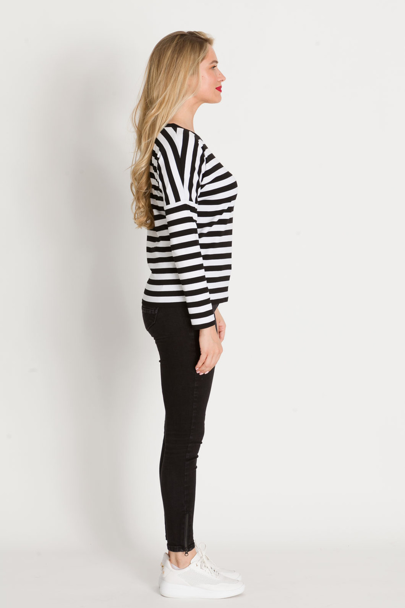 Bluzka BRIGITTE black-white wiskoza
