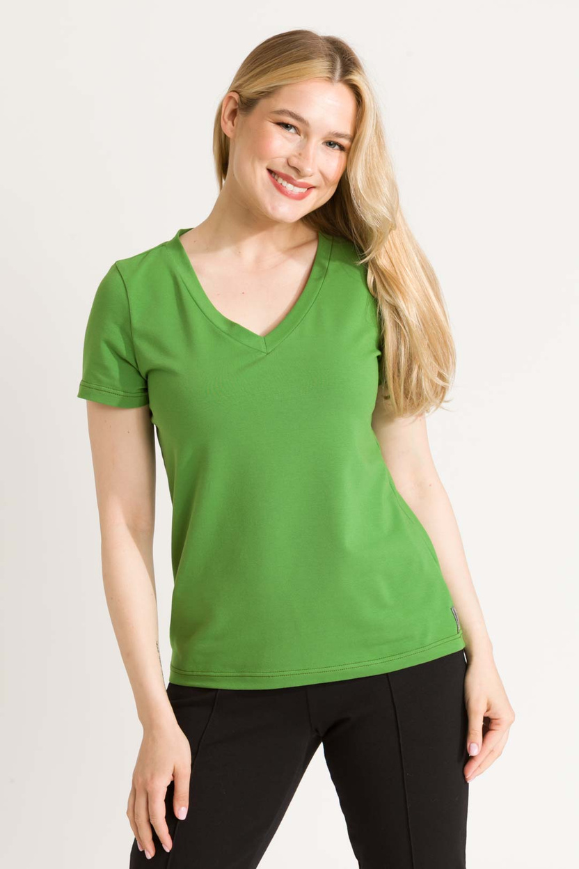 Bluzka Boni V-neck green -40%