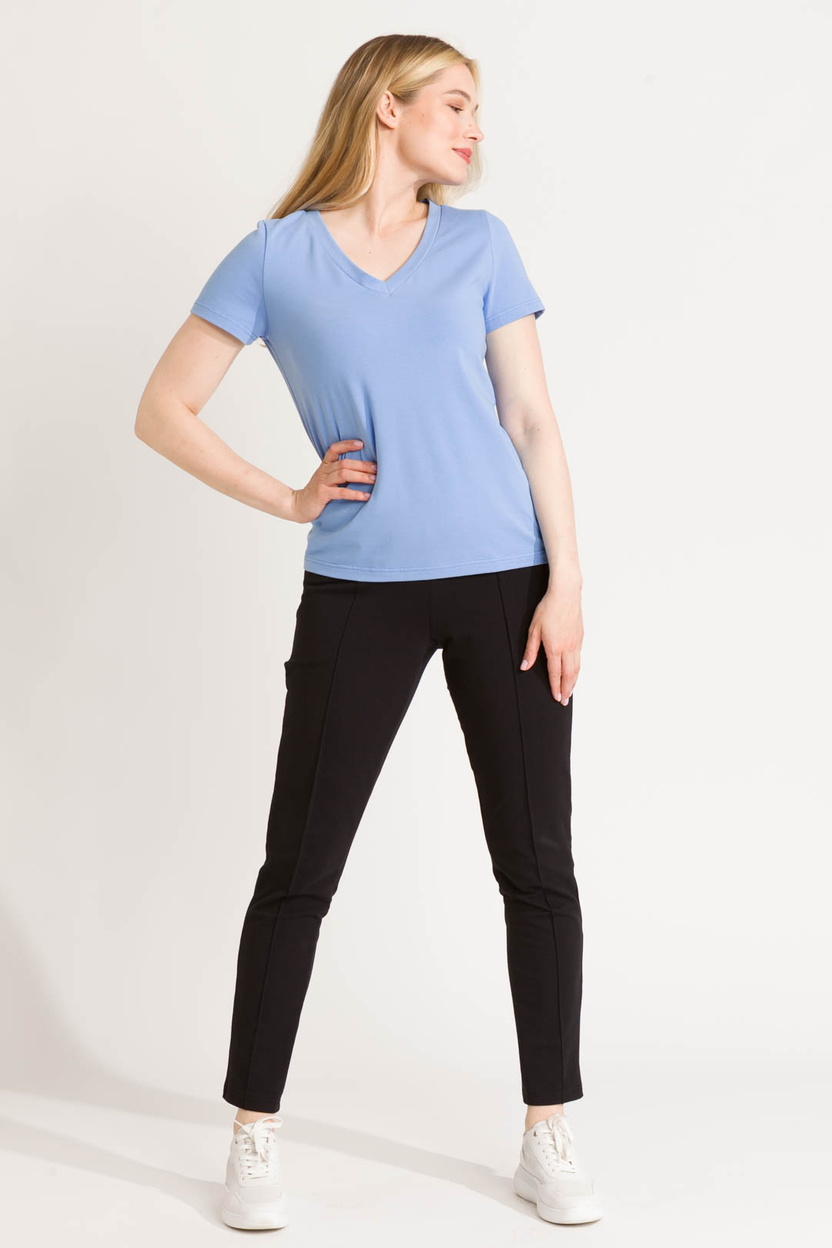 Bluzka Boni V-neck light blue -40%