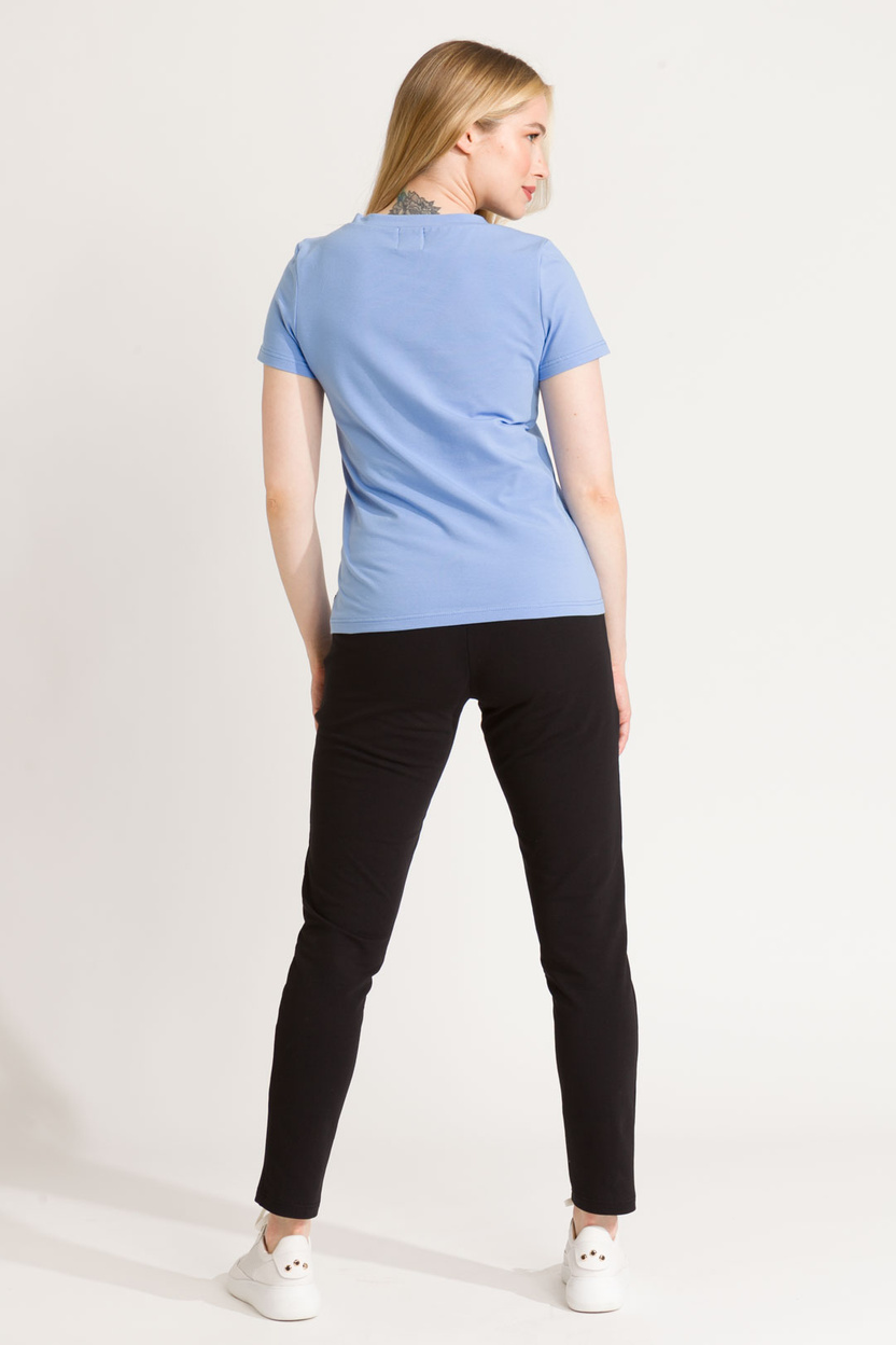 Bluzka Boni V-neck light blue -40%