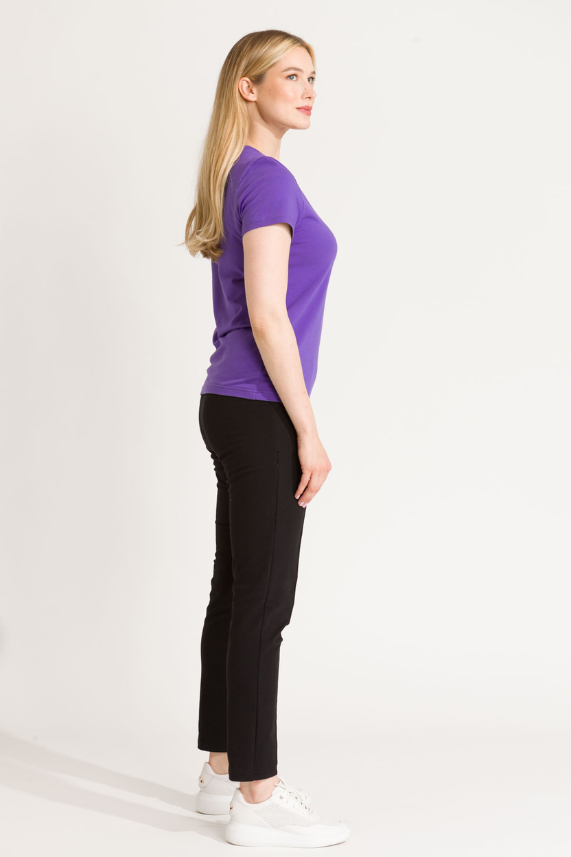 Bluzka Boni V-neck violet -40%