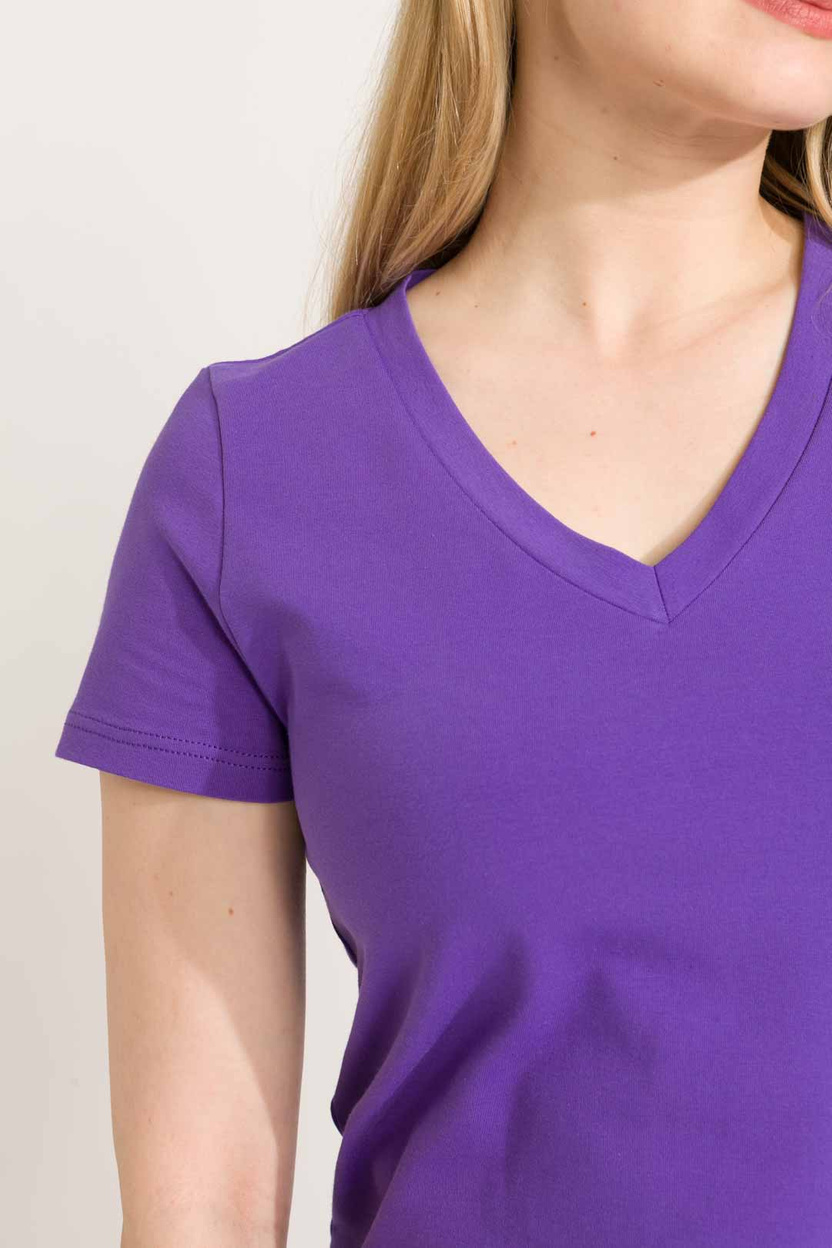 Bluzka Boni V-neck violet -40%