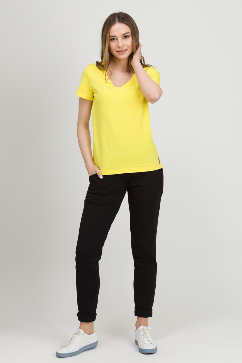 Bluzka Boni V-neck żółta -40%