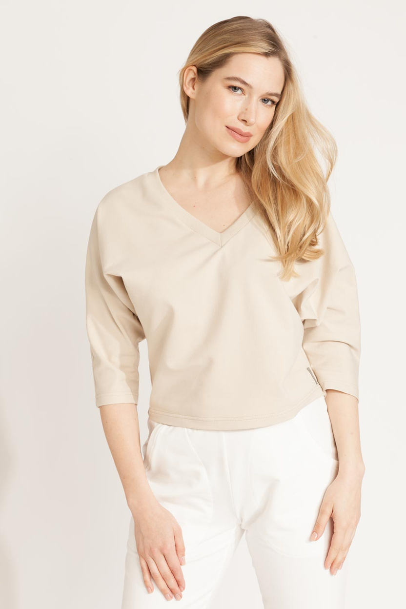 Bluzka MARENO V-neck beige