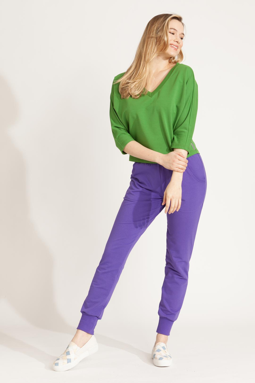 Bluzka MARENO V-neck green -30%