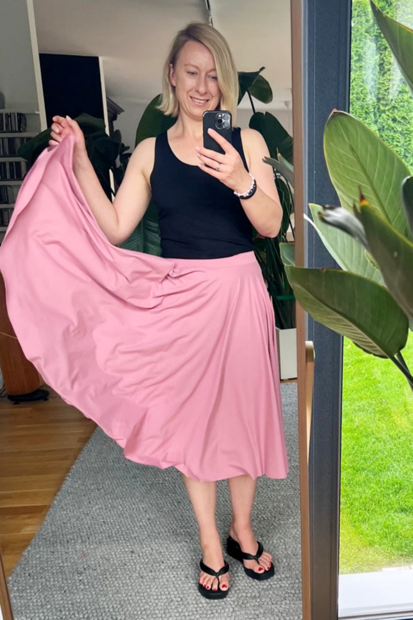 Spódnica z koła LONNA lipstick pink NOWOŚĆ
