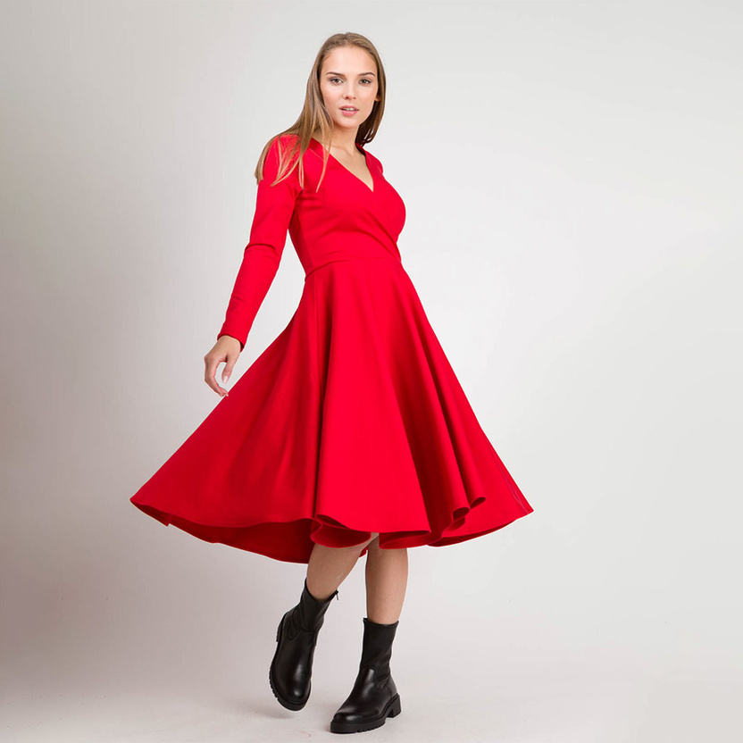 Sukienka PARIS MIDI red -40%