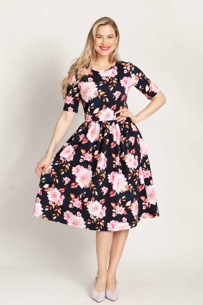 Sukienka SALMA MIDI print dalie -30%