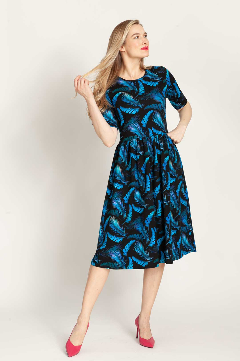 Sukienka SALMA MIDI print pióra -30%