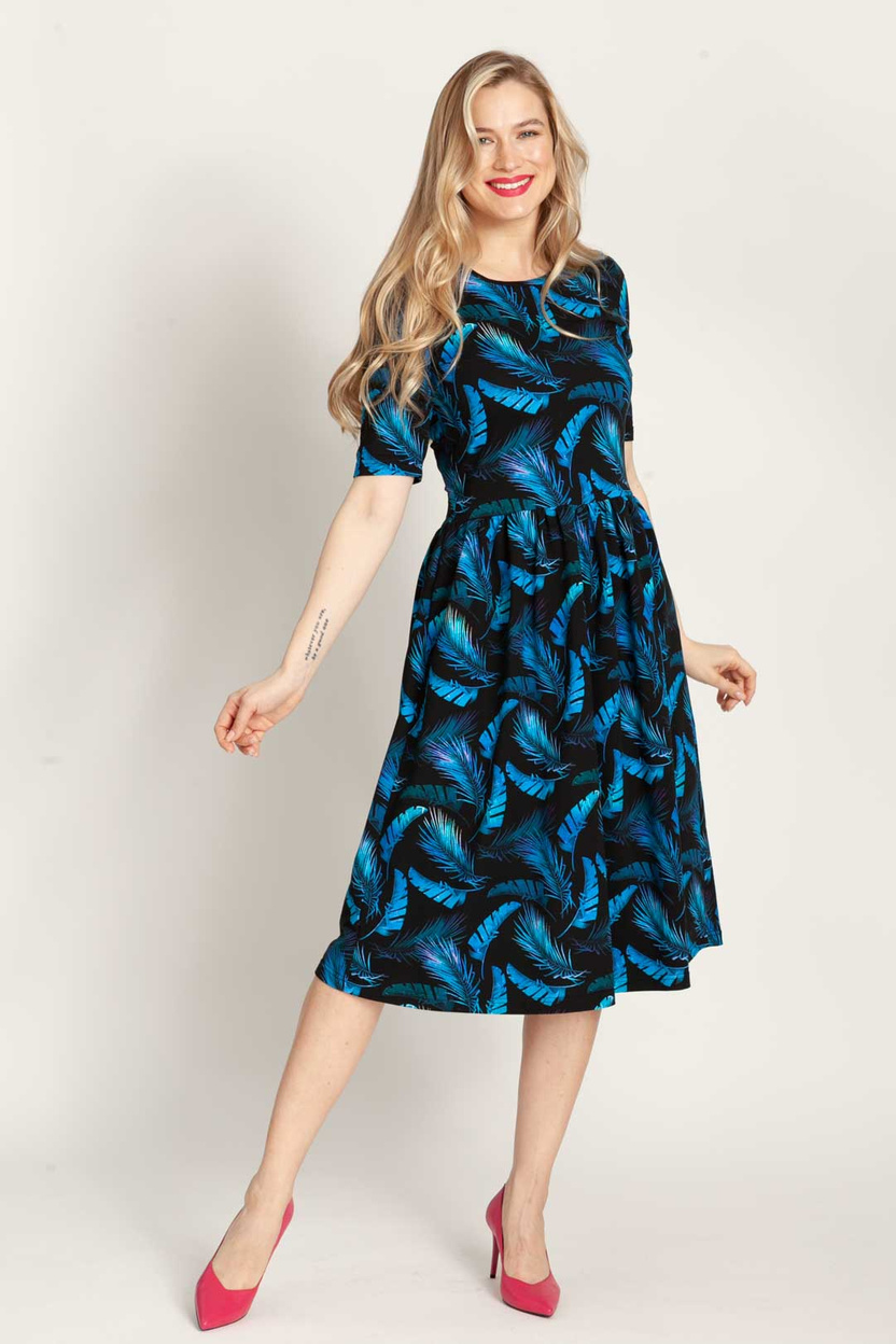 Sukienka SALMA MIDI print pióra -30%