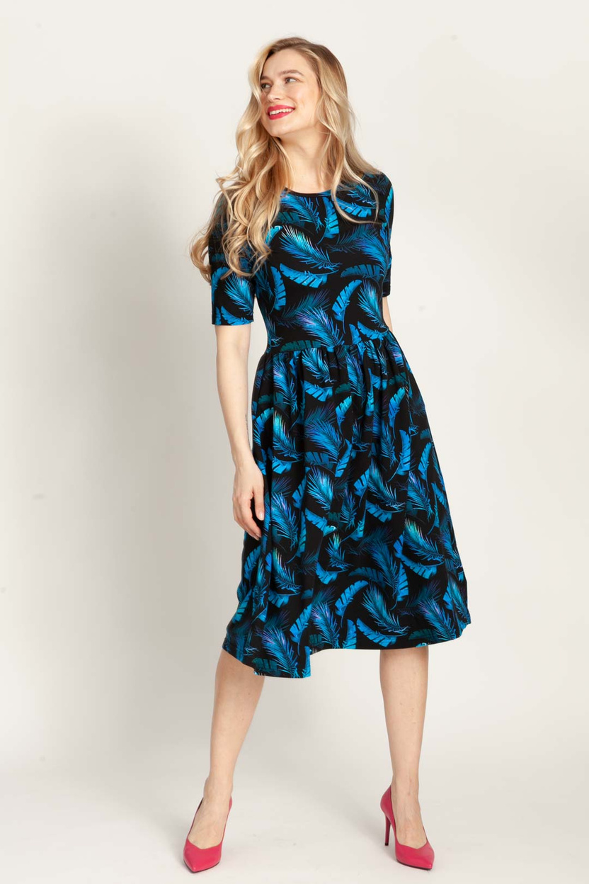 Sukienka SALMA MIDI print pióra -30%